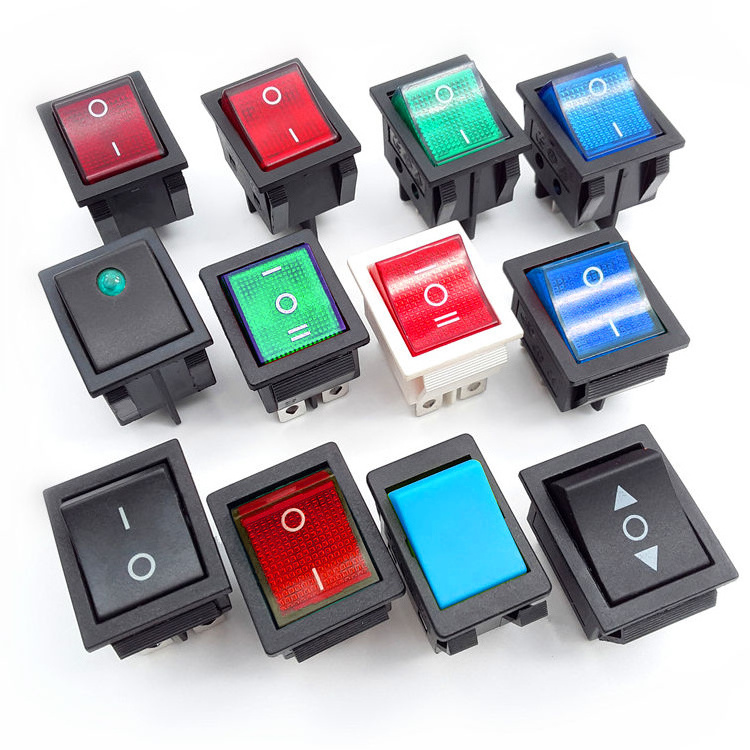 Car Custom 1224V  Marine 2 /3/4/5/6/7/8/9/10 Pin On-off-on/on-off Waterproof Rocker Switch With Led