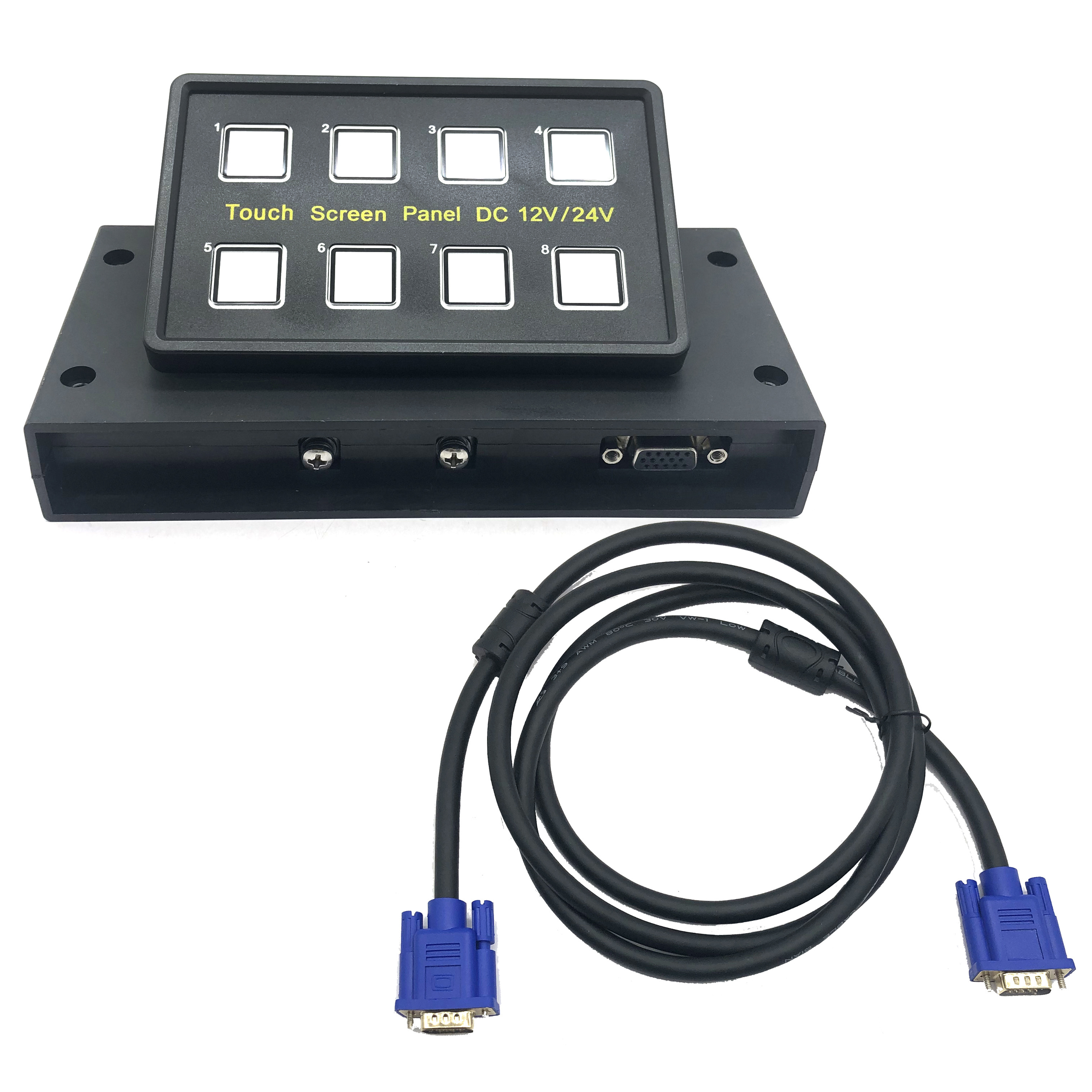 DC12V 24V 8 Gang Universal Circuit Control Relay System Box  On-Off LED Switch Pod Touch Switch Box