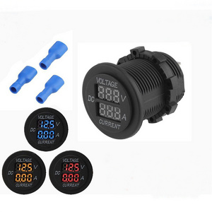 Digital Dual LED Voltmeter Amperemeter Voltmeter Gauge 12V-24V for Ship yacht bus car