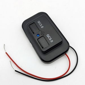 Car RV modification, in car USB port dual QC fast charging adapter, external car charging cable cc