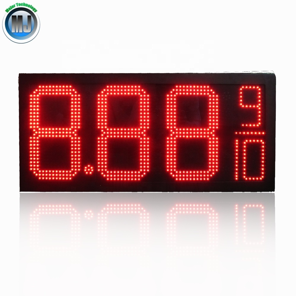 High Brightness Outdoor Waterproof Remote Control Red LED Gas Price Sign for Gas Station