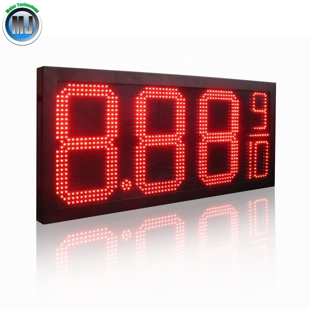 High Brightness Outdoor Waterproof Remote Control Red LED Gas Price Sign for Gas Station