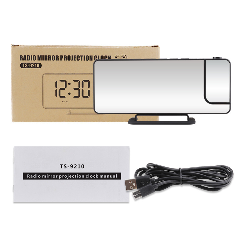 Mirror With Ceiling Projector Electronic Digital Clocks Radio Led Projection Alarm Thermoperature And Humidity Clock