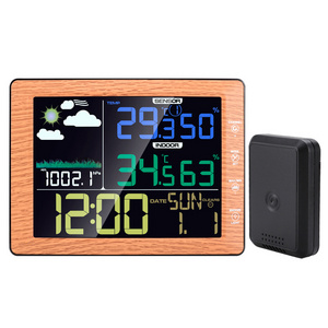 Factory Price Digital Wall Clock Wireless Color Barometer Thermometer Hygrometer Weather Station Clock