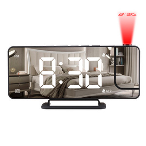 Top Selling Auto-light-sensitive Clock Projection Alarm Clocks With Radio Phone Charger Desk & Table Clocks