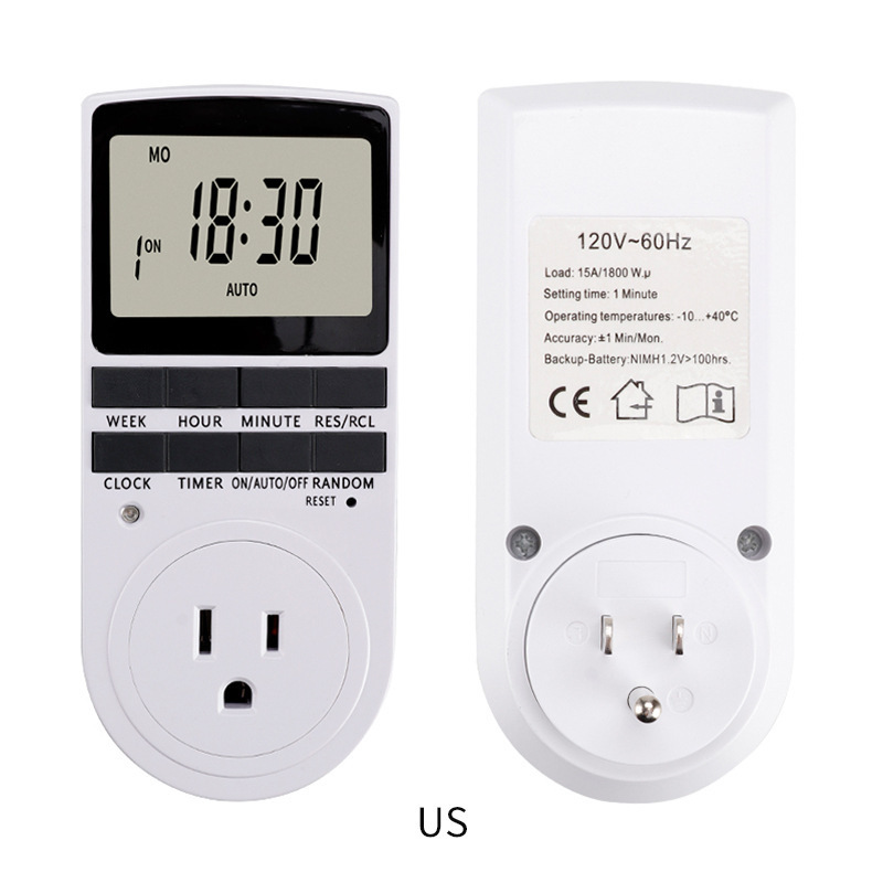 Electronically smart socket programmable digital timer switch socket