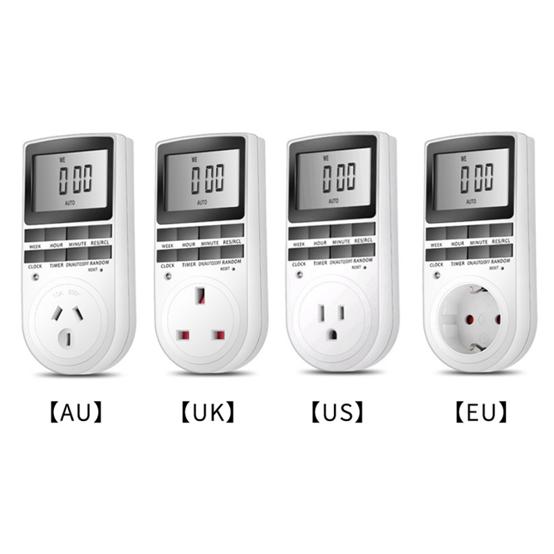 Electronically smart socket programmable digital timer switch socket