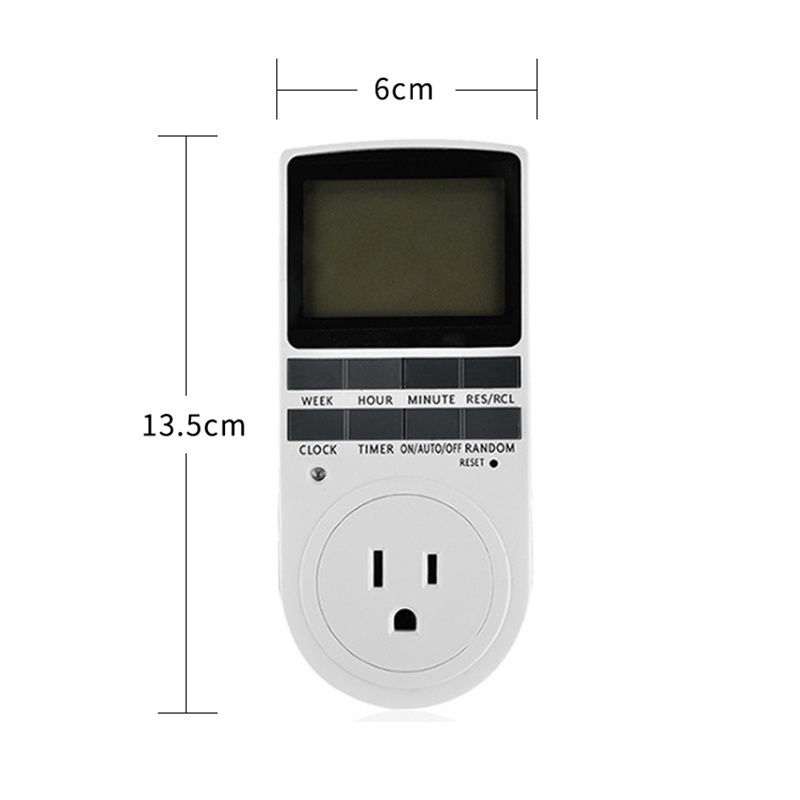 Electronically smart socket programmable digital timer switch socket