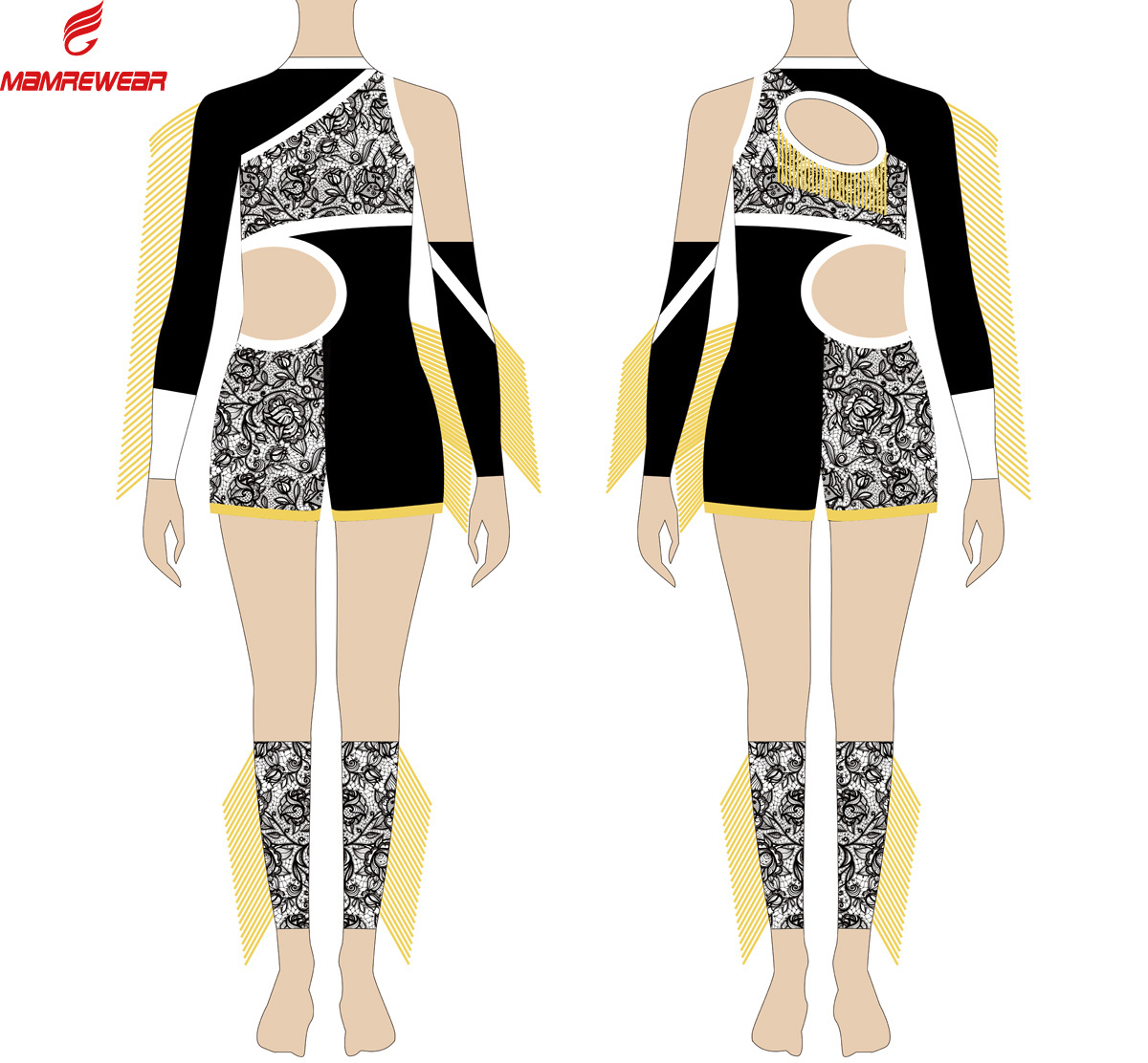 2022 Latest Custom Tassel Uniforms OEM Competition Team Performance Wear Dancewear Majorette Uniforms