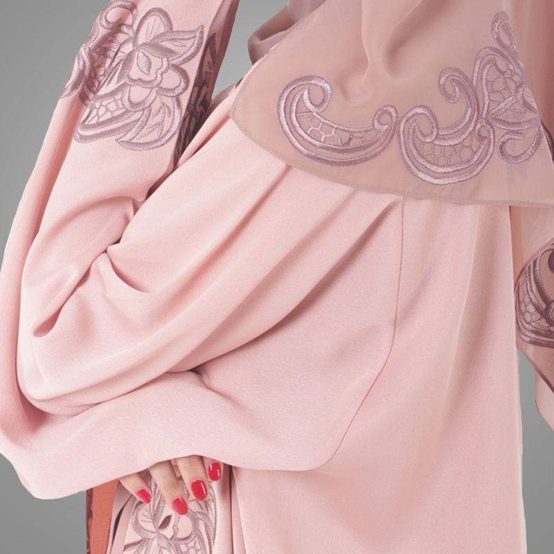 Factory Made Good Quality Women kaftan Kimono Pink Abaya Fashion Pakistani Burqa Beautiful Embroidery Pattern Dubai Abaya