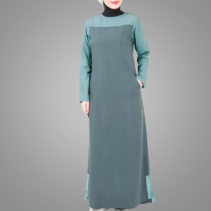 Muslim Casual Design Long Sleeve Maxi Dress Hotsale Western Sport Style Abaya New Models Clothing In Dubai