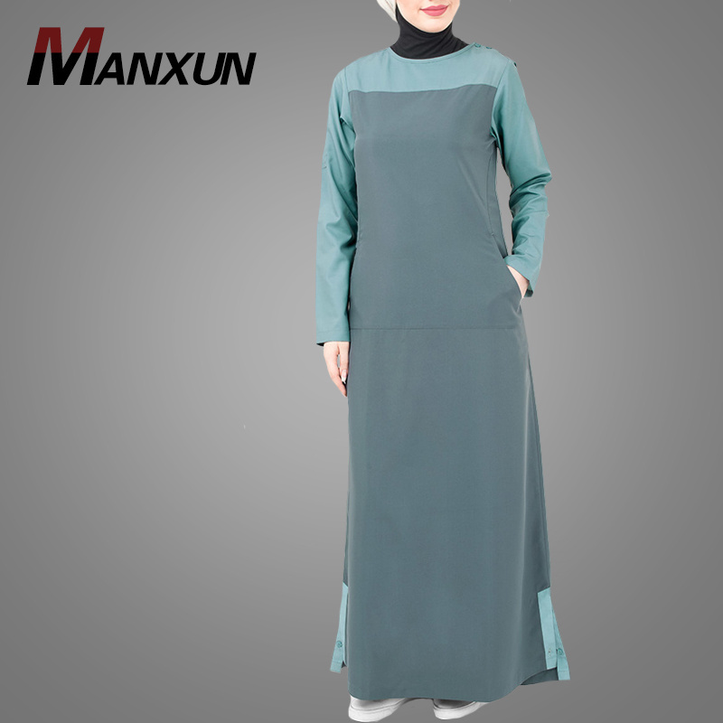 Muslim Casual Design Long Sleeve Maxi Dress Hotsale Western Sport Style Abaya New Models Clothing In Dubai