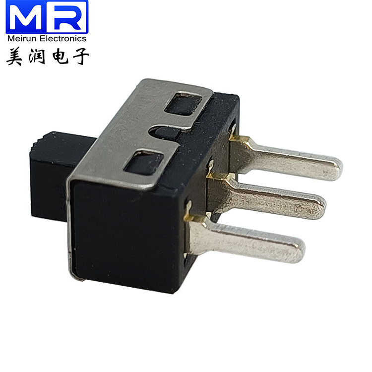 Black Mini PCB 3A 220V  AC 3 pins 2 position toggle Electronic Horizontal sliding switch momentary Slide Switches