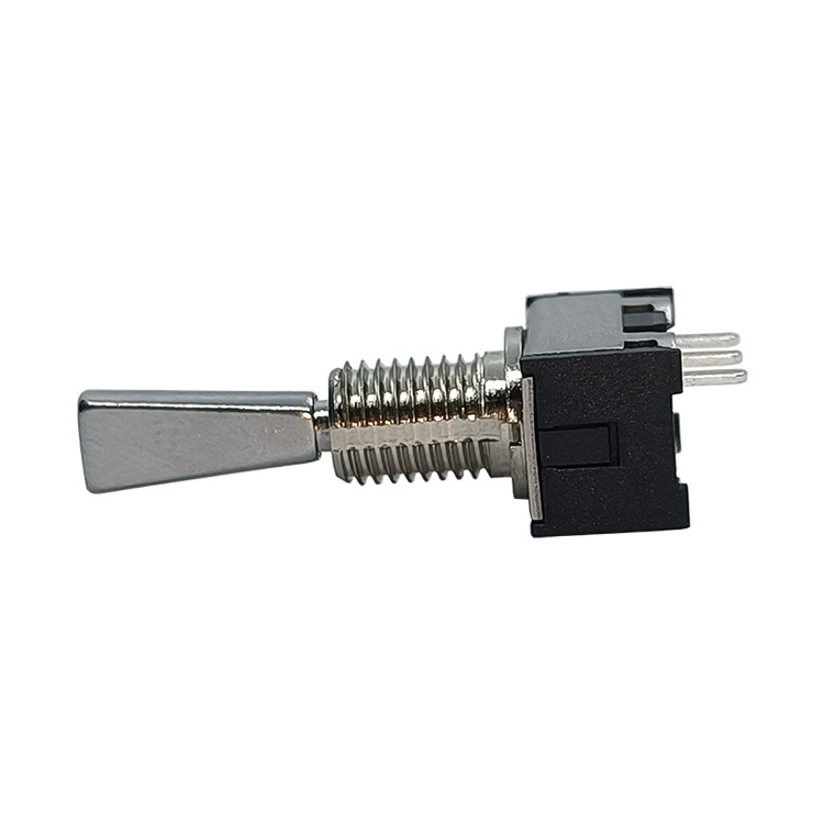 Metal Vertical Push 3pin 3 Position on off on DC 12V 0.1A  small miniature mini pull toggle switch