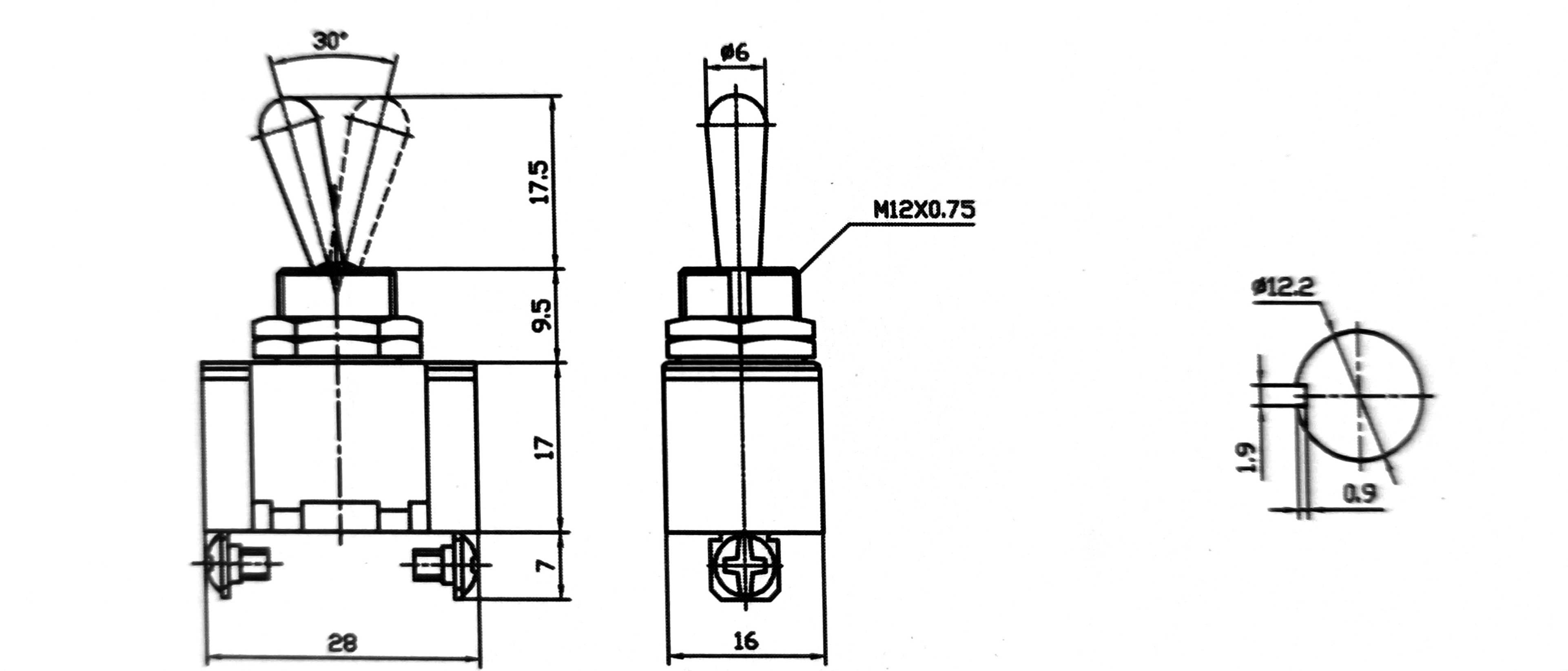 Gold plated 2 Position 2pin ON OFF AC250V 10A 125V 20A Heavy Duty medium Rocker pull stainless steel Toggle Switch