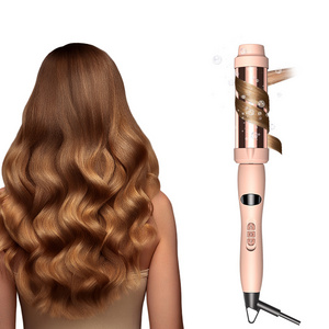 Negative Ion Electric Hot Curlers Irons Professional Hair Curler Rose Gold Titanium Big Barrel Curling Wand Curling Iron