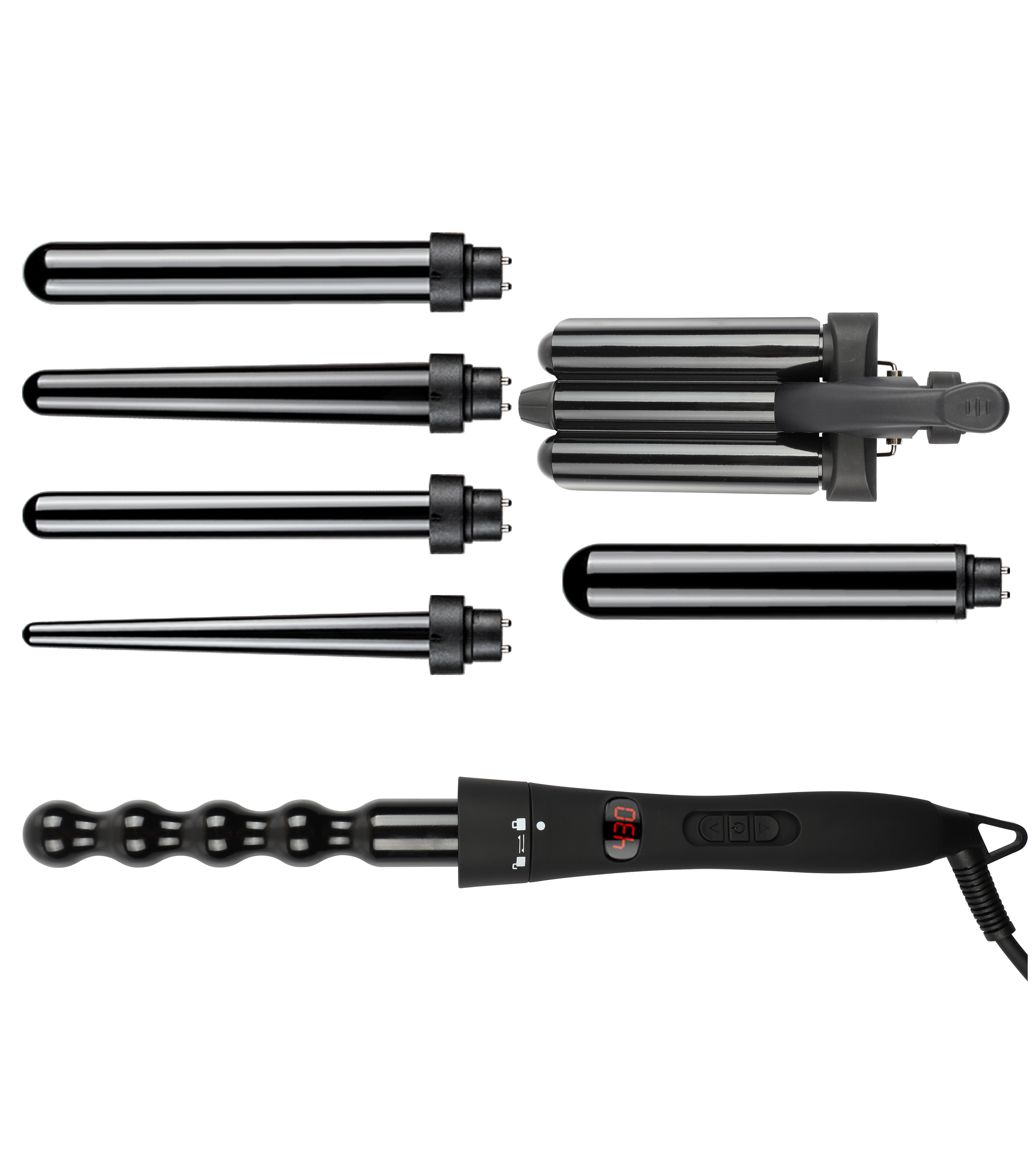 Professional Interchangeable Curling Iron Triple Barrel waver hair curler Waver 3 Barrel rotating  Curling Iron