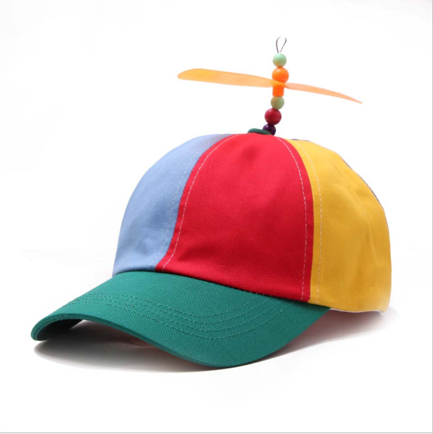 High Quality Wholesale Funny Child Multi Color Custom Embroidery Logo Helicopter Screw Propeller Hat kid Hat