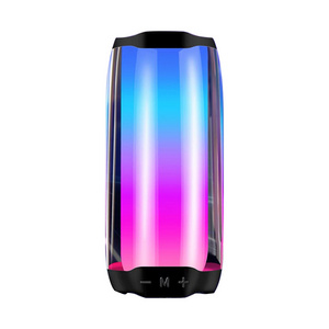 Hot Selling Colorful LED Pulse Flashing Night Light Bulb Mini Wireless TWS Portable Bluetooth Speaker With TF FM Radio