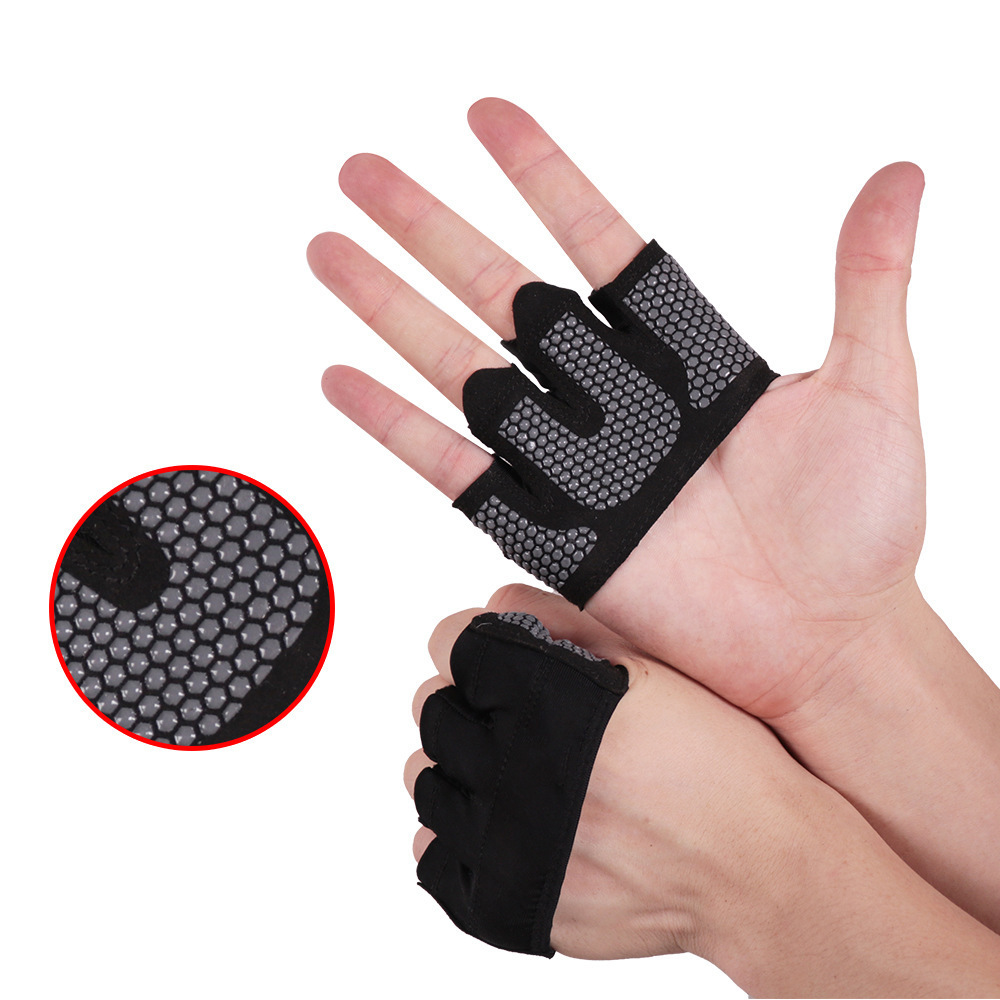 Gym Fitness  Men Women Crossfit Workout Gloves Power Weight Lifting Bodybuilding Hand Protector Half Finger Gloves