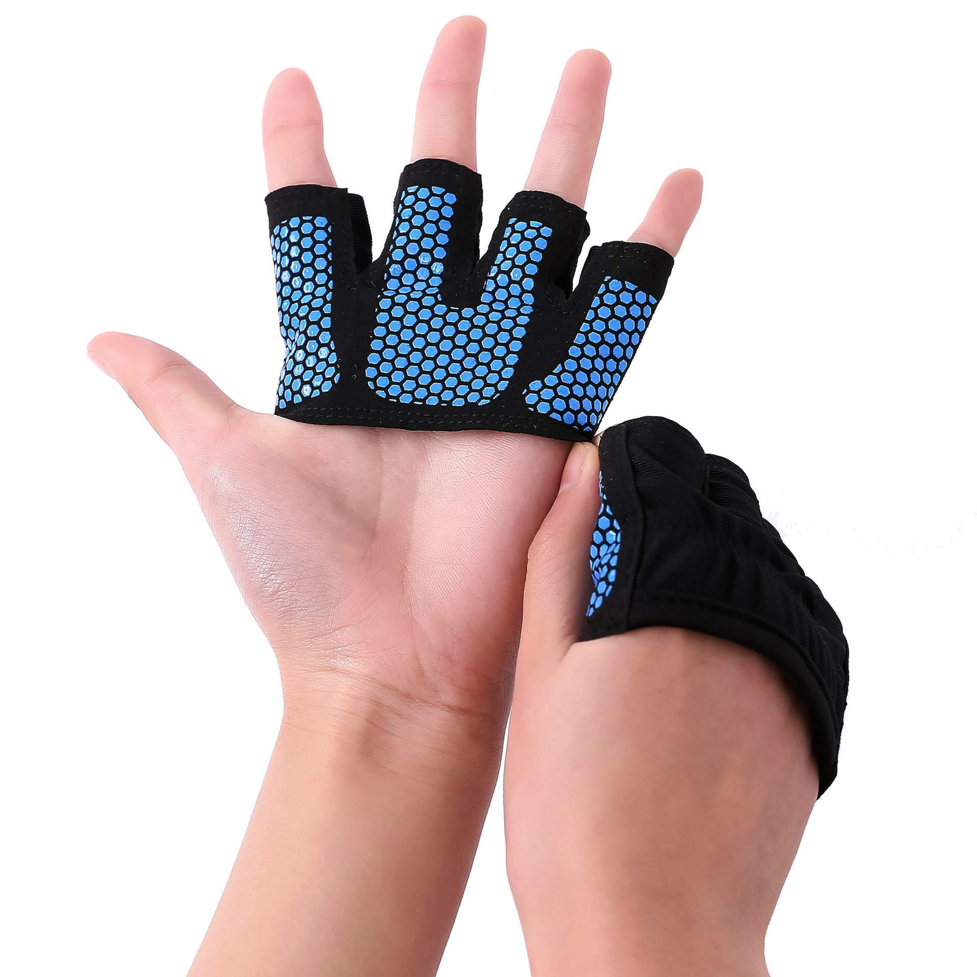 Gym Fitness  Men Women Crossfit Workout Gloves Power Weight Lifting Bodybuilding Hand Protector Half Finger Gloves