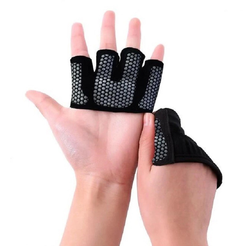 Gym Fitness  Men Women Crossfit Workout Gloves Power Weight Lifting Bodybuilding Hand Protector Half Finger Gloves