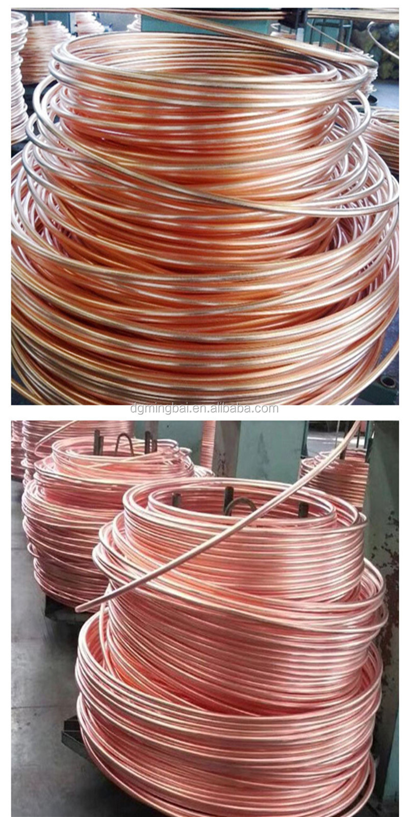 Air conditioning pancake coil  copper rectangular square tube supply top quality  tube customized coper pipe tube