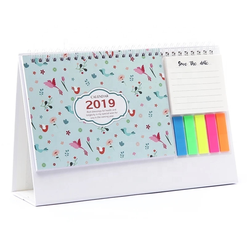 Chinese OEM Desk Pad Daily Desktop Wall Calendar , Calendar With Sticky Notes