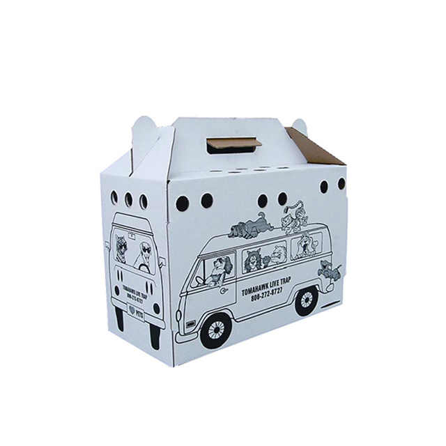 Wholesale Custom Pet Carrier Cardboard Packaging Box with Handle