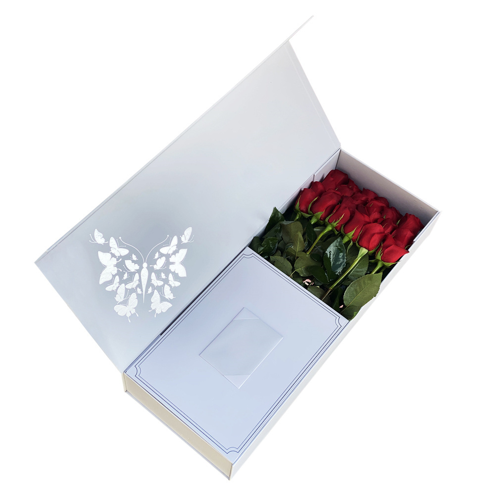 Wholesale Luxury cardboard i love you mom square Packaging  flower Paper Box gift box for rose bouquets