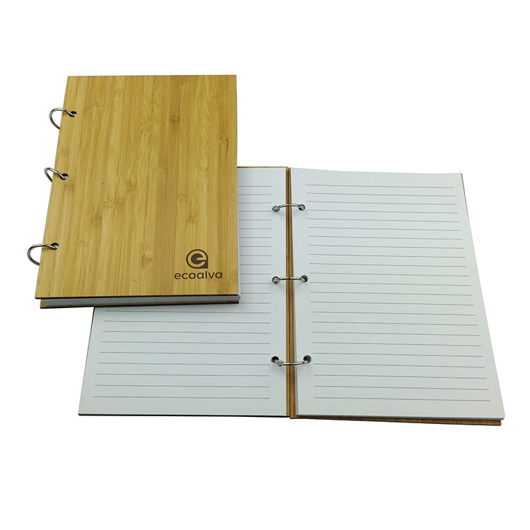 2025 Wood Journal Notebook A5 A4 Sketchbook Spiral Bound Customize Bamboo Cover Notebook For Gifts