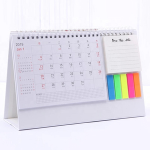 Chinese OEM Desk Pad Daily Desktop Wall Calendar , Calendar With Sticky Notes