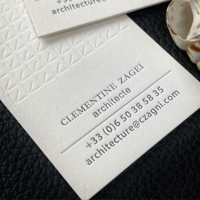 custom gold embossed foil holder letterpress printing paper business cards