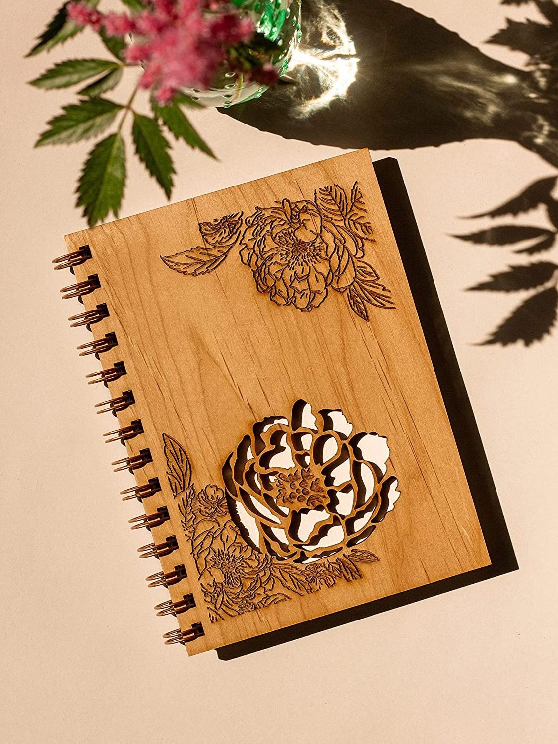 2025 Wood Journal Notebook A5 A4 Sketchbook Spiral Bound Customize Bamboo Cover Notebook For Gifts