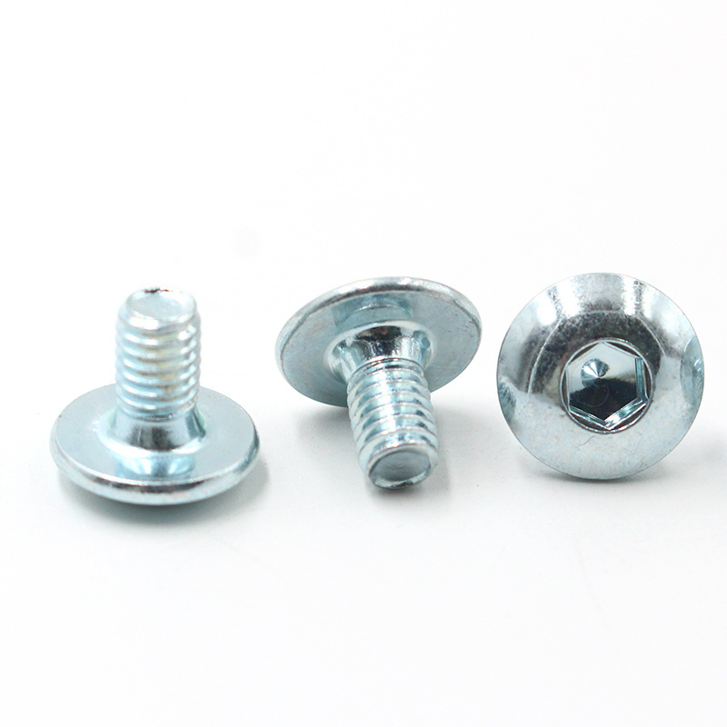 ISO7380 Hexagon socket umbrella head screw large screw 8.8 10.9 12.9 alloy steel  black Hexagon socket pan head screw