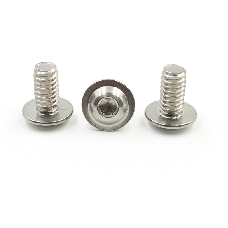 ISO7380 Hexagon socket umbrella head screw large screw 8.8 10.9 12.9 alloy steel  black Hexagon socket pan head screw