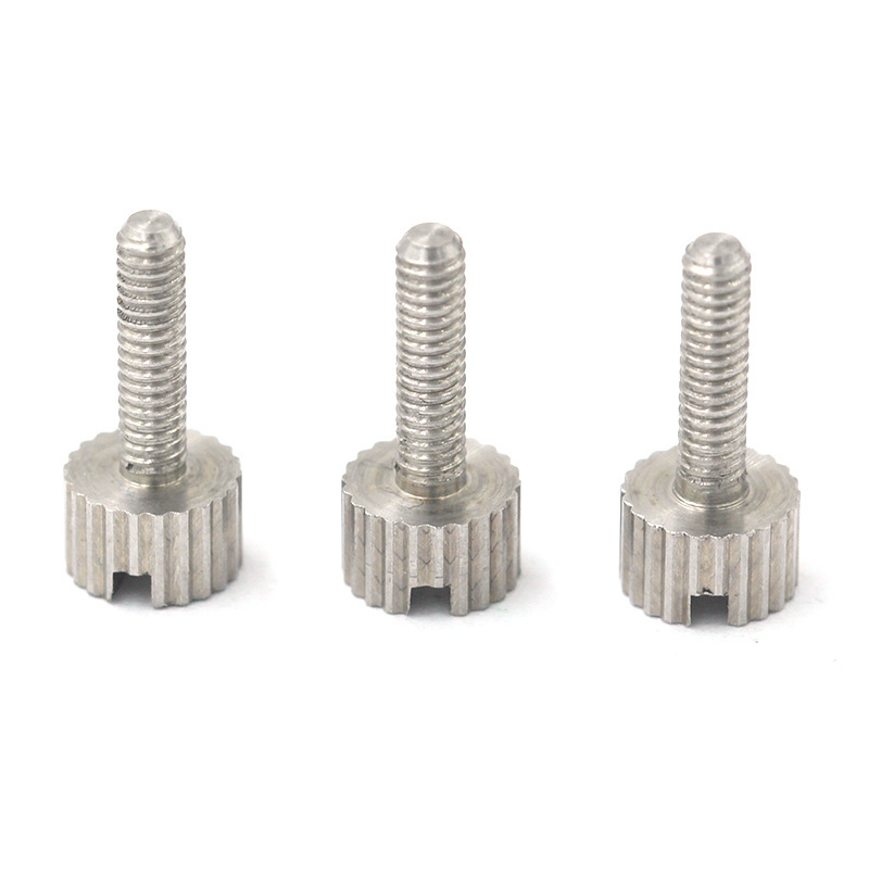 China wholesale galvanised 3/8 10-32 1/4-20 6-32 m4 m5 m8 phillip Slotted metal knurled thumb screw