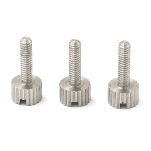 China wholesale galvanised 3/8 10-32 1/4-20 6-32 m4 m5 m8 phillip Slotted metal knurled thumb screw