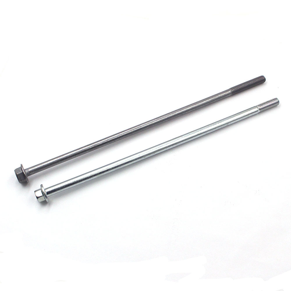 Factory OEM Customized DIN6921 thin bolt Stainless steel 304 M5 M6 M8 m12 extra long Half Full Thread  hex Flange head bolts