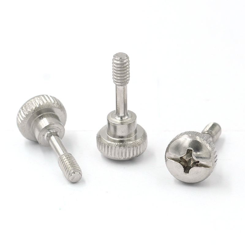 Slotted Cross Pan Head Shoulder Thumb Metal Stainless Steel Knurled Captive Shouldered Thumb Screws