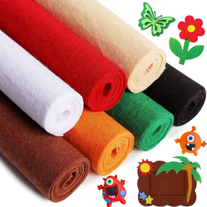 Nonwoven Felt Sheets Fabric Bundle Soft Rolls Assorted Color Non-Woven Acrylic Craft Fabric for DIY Craftwork Sewing Patchwork