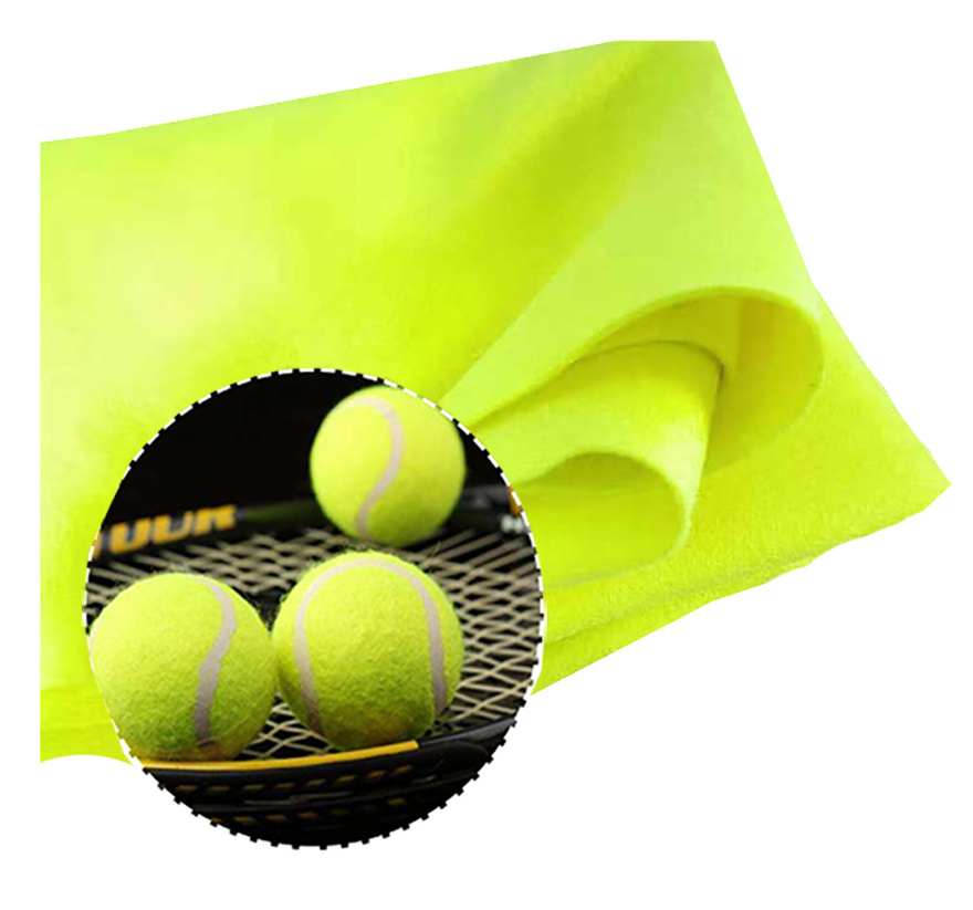 MY Lowest price tennis cloth fabric 1mm 1.4mm 2mm 3mm fluorescent color felt soft polyester fiber needled cloth tennis cloth