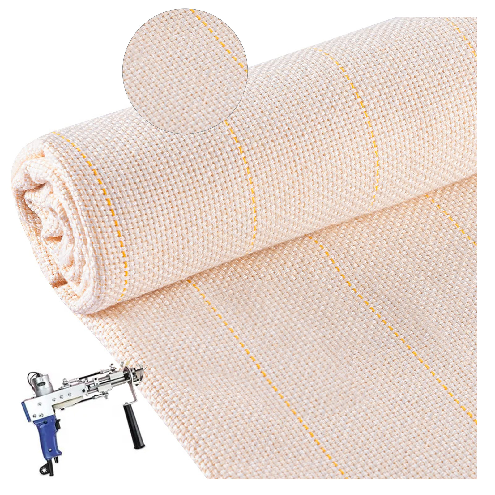 MINGYU white embroidery roll cotton poly carpet backing tufting fabric primary monks tufting cloth for tufting gun