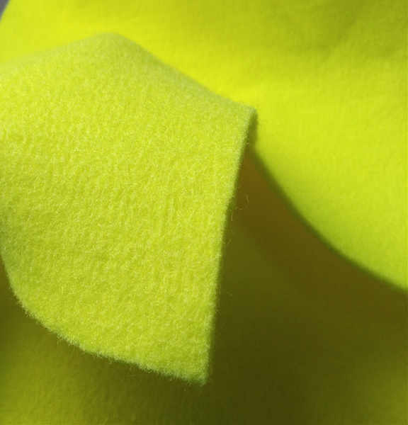 MY Lowest price tennis cloth fabric 1mm 1.4mm 2mm 3mm fluorescent color felt soft polyester fiber needled cloth tennis cloth