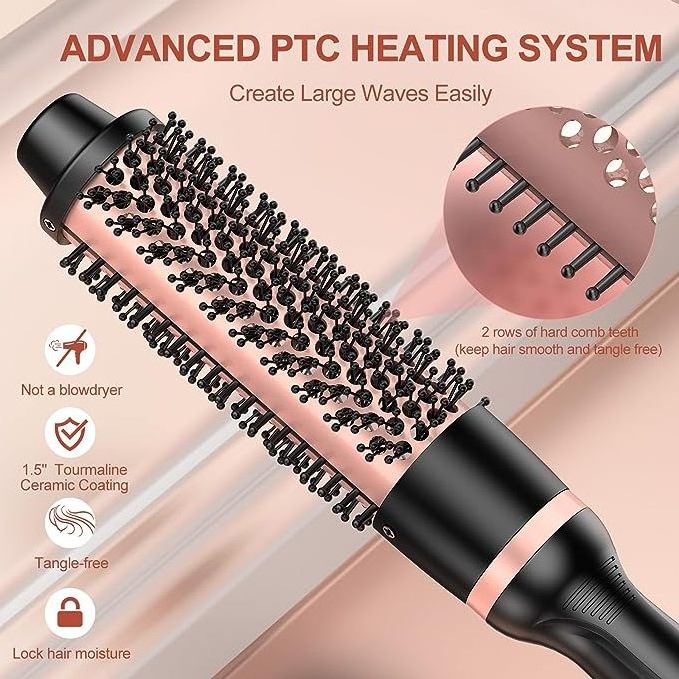 New Electric Curling Hair Straightener Comb Professional Ceramic Curling Iron Brush Straightening Comb