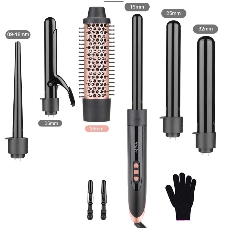 European Hot sale cheap hair curler 5 in 1 6 in 1 hair curling iron