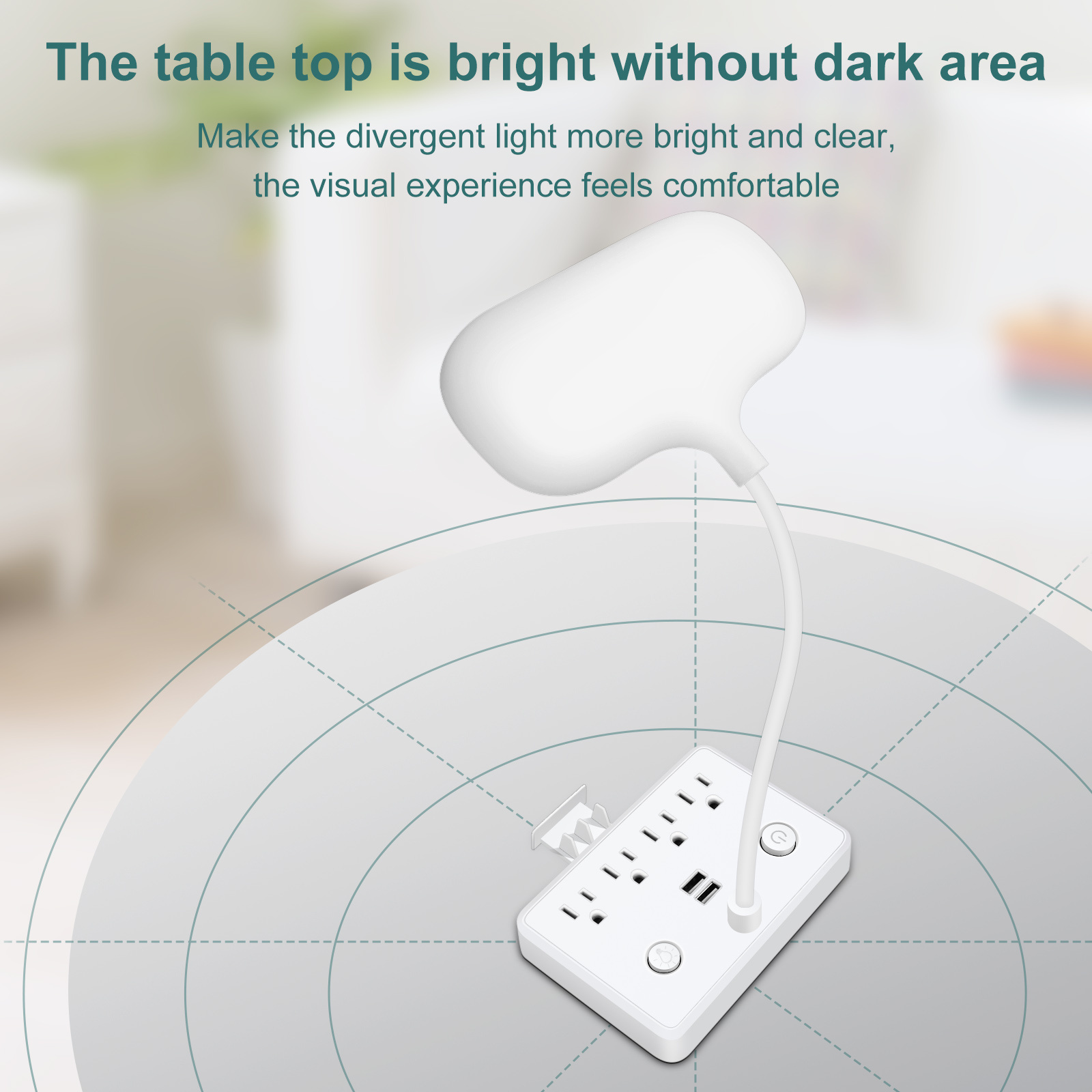 factory hot sales Extension Strip With 2 Usb Ports LED Light 4 Outlets Protector Power Strip Strip Universal Usb Power Socket