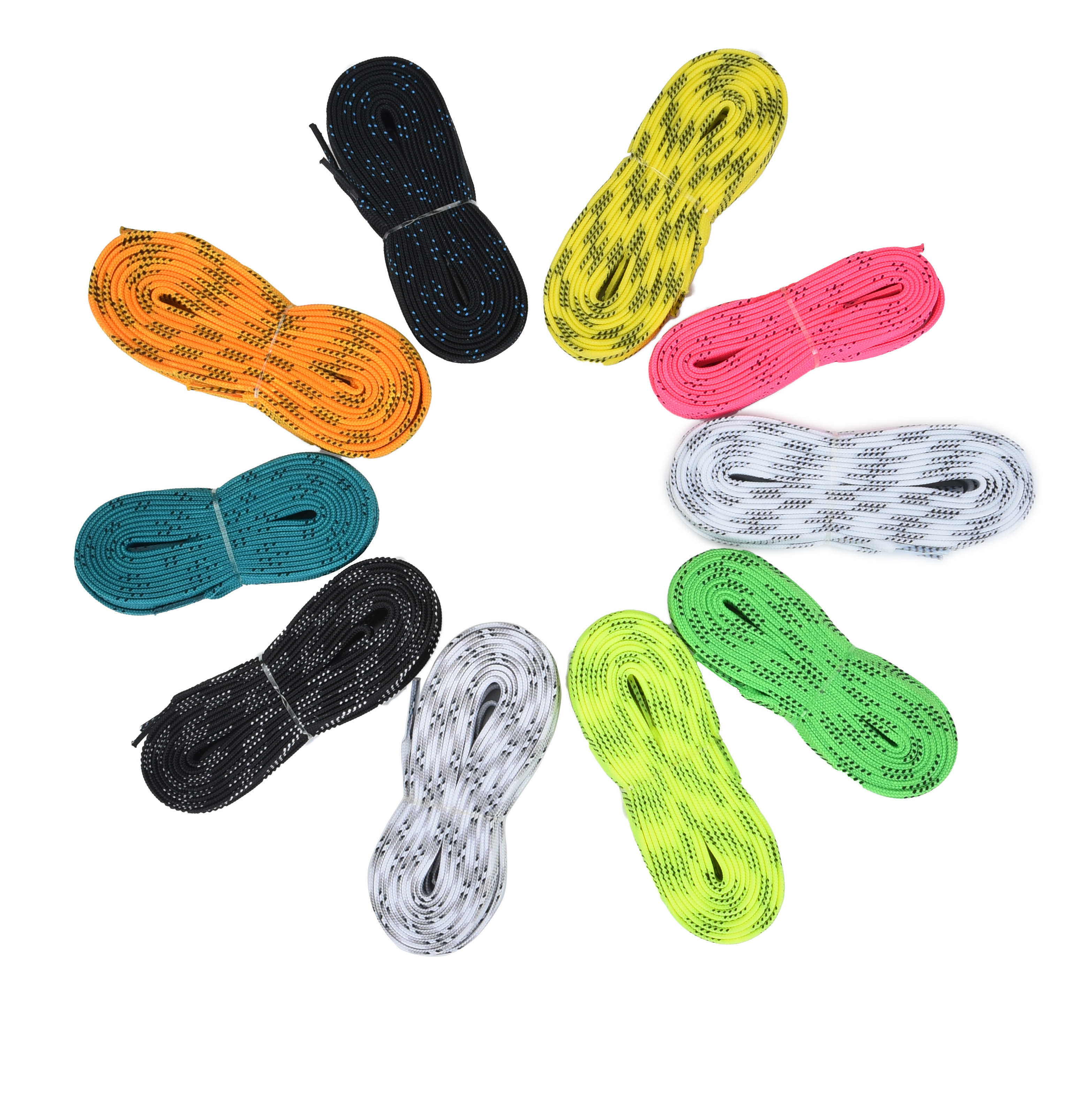 10mm 8mm 6mm Wholesale Bulk Custom Waxed Hockey Skate Roller Shoe Laces