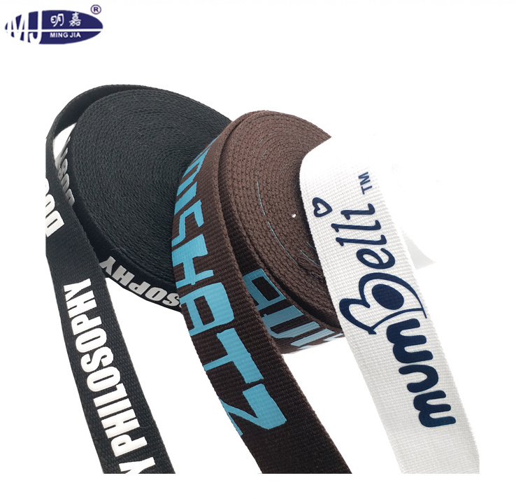 1 inch Width Black Custom Polyester Nylon Strap Heavy Ribbon Belt Nylon Webbing for bag