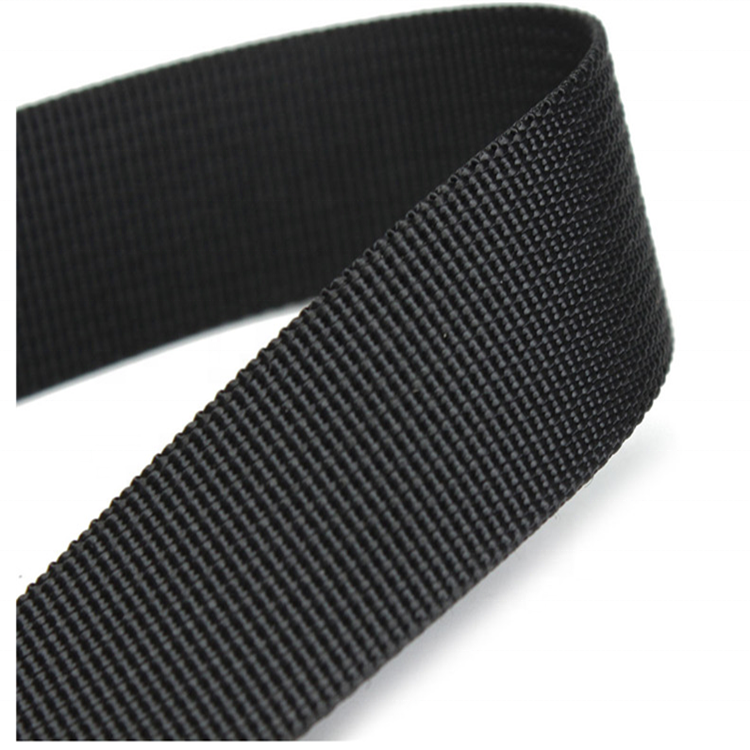 1 inch Width Black Custom Polyester Nylon Strap Heavy Ribbon Belt Nylon Webbing for bag